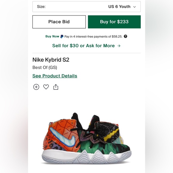 Nike Kybrid S2 pineapple size 6Y - Picture 4 of 4